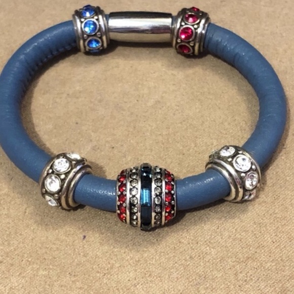 Brighton Glam Spacer bead in Silver with clear round crystals Retired - Picture 8 of 8